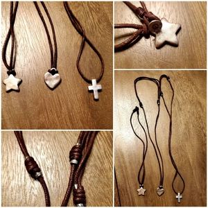 j. Jill brown cord trio necklace